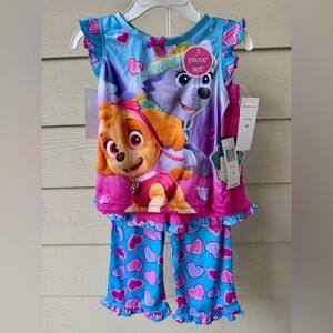 Nickelodeon Paw Patrol Girls 3-Piece Pajama Shorts&Pants Set, 2T, NWT